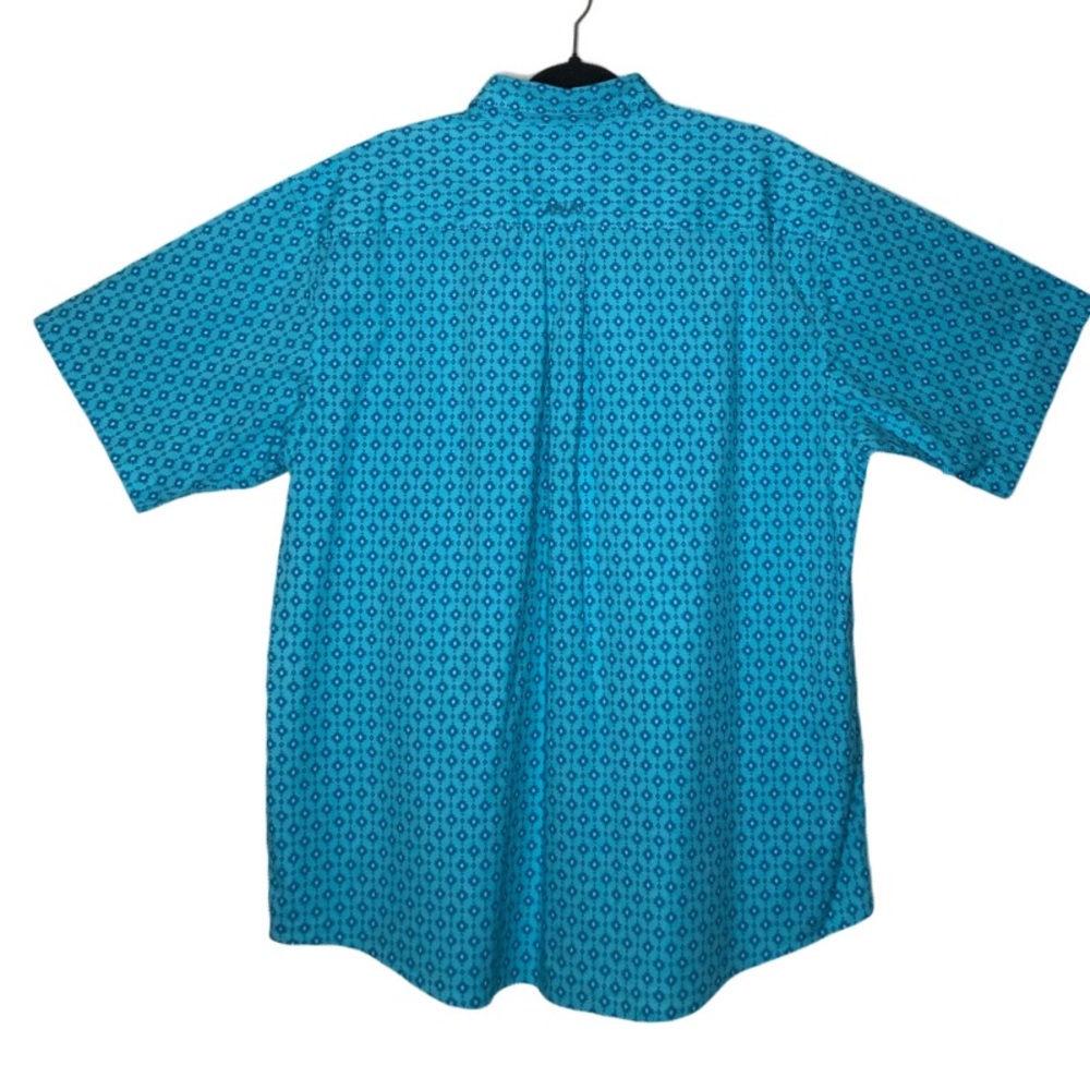 Ariat Blue Patterned Casual Button Down Shirt - image 2